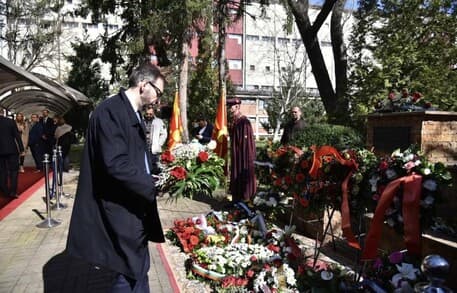 Ambassador Palminteri in Skopje commemorates Macedonian Jews who were victims of the Shoah.