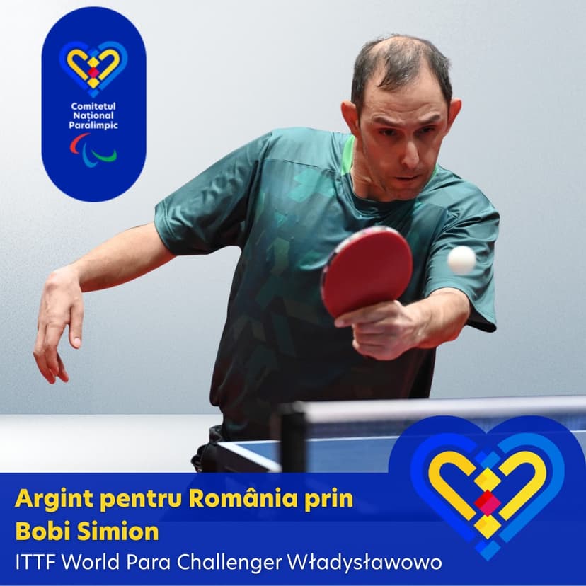 Romanian table tennis player Bobi Simion wins silver at ITTF World Para Challenger 2026